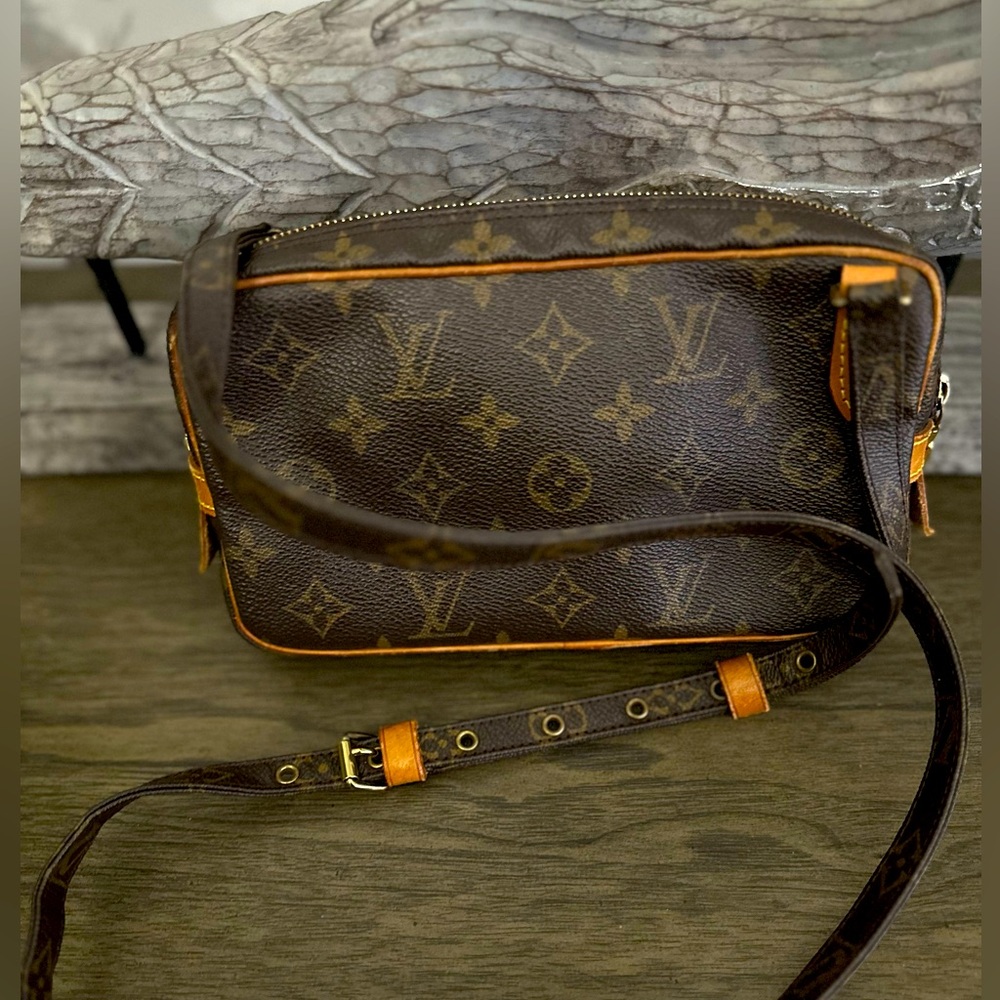 EUC Louis Vuitton Bandouliere Shoulder Bag Monogram Leather